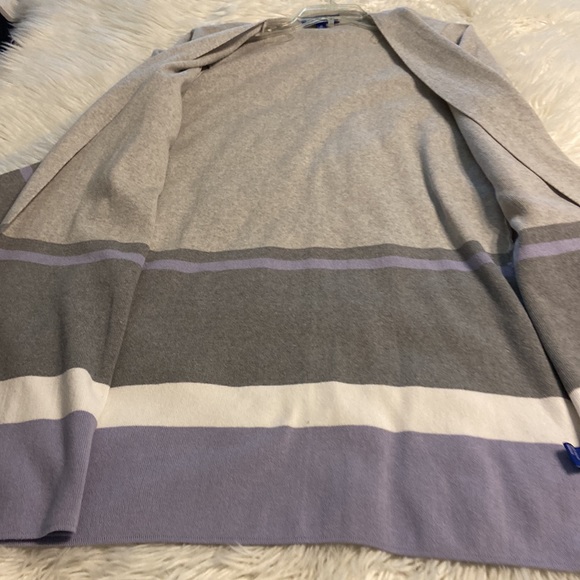 APT9 long sweater length 36” bust 42” excellent condition gray,lilac and white - Picture 10 of 12